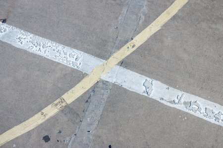 Grunge outdoor polished concrete texture with colored lines, Cement and concrete texture for pattern and background, stucco grunge, cement or concrete floor.の写真素材