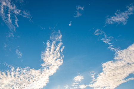 Beautiful blue sky with clouds for background.