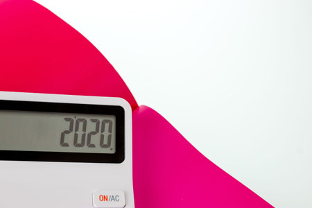 2020 happy new year concept, Numbers on the calculator.