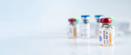 The vaccine is injected into the body to stimulate the body to build immunity.の写真素材