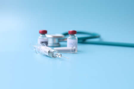 COVID-19 vaccines. The world is in the midst of a COVID-19 pandemic.の写真素材