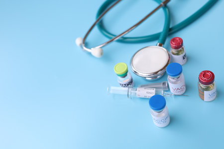 COVID-19 vaccines. The world is in the midst of a COVID-19 pandemic.の写真素材
