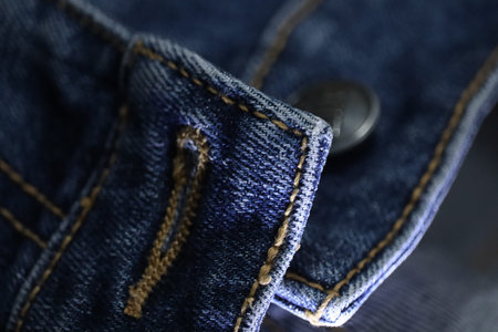Dark blue jeans close up, Close up shot of denim jeans