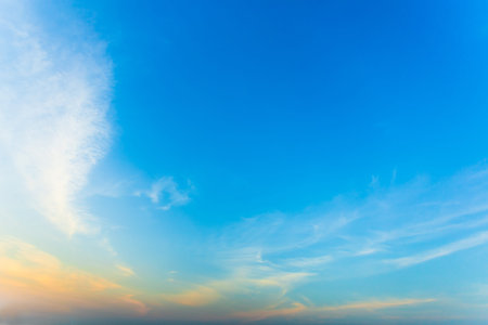 The sky is beautiful when the sun rises in the morning. Natural landscape background