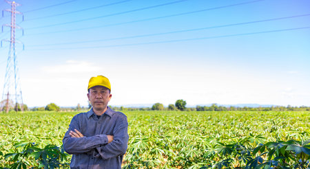 Portrait of a senior farmer in the countryside