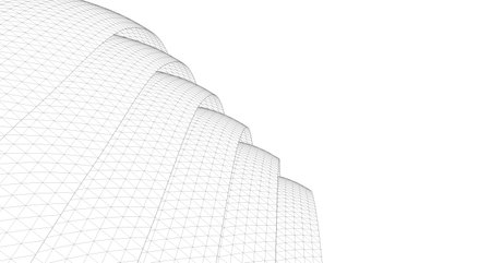 Geometric background, Abstract sketch, Architectural ,Construction ,Wireframeの写真素材