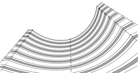 Abstract 3D building wireframe structure. Illustration construction graphic idea , Architectural sketch idea.の写真素材