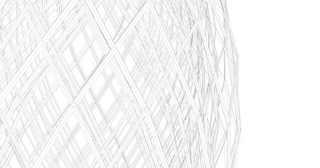 Building sketch architectural 3d illustration, Architecture building perspective linesの写真素材