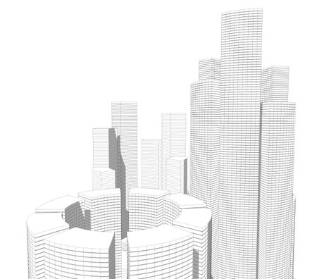 Abstract architectural drawing sketch,Illustrationの写真素材