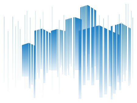 Smart Building Concept Design in a Futuristic Cityscapeのイラスト素材