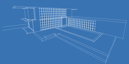 a diverse range of architectural blueprint design concepts, offering detailed sketches and innovative ideas for modern structures.のイラスト素材