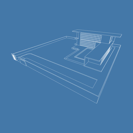 a diverse range of architectural blueprint design concepts, offering detailed sketches and innovative ideas for modern structures.のイラスト素材