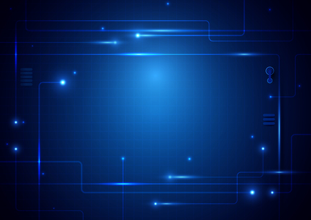 Abstract Lines Circuit board technology digital hi tech concept backgroundのイラスト素材