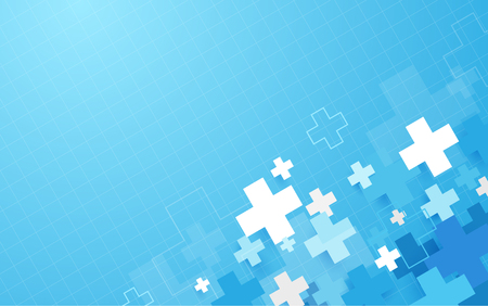 Abstract blue geometric medical cross shape medicine and science concept backgroundのイラスト素材