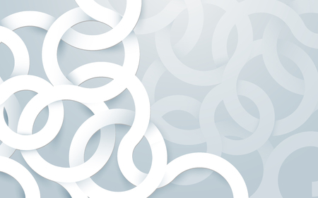 White modern circle geometric abstract backgroundのイラスト素材
