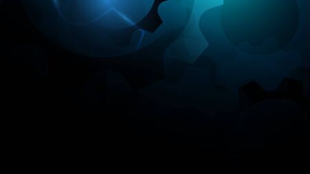 Abstract Machine Cogwheel, Gears in Dark Blue Background. Vector Illustrationのイラスト素材
