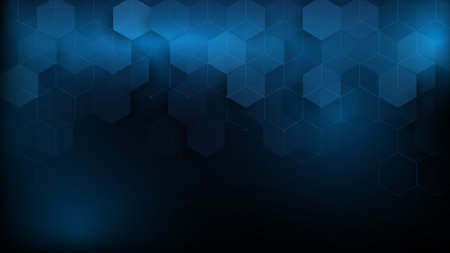 Abstract Technology, Futuristic Digital Hi Tech Concept. Abstract Hexagonal Molecule Background....