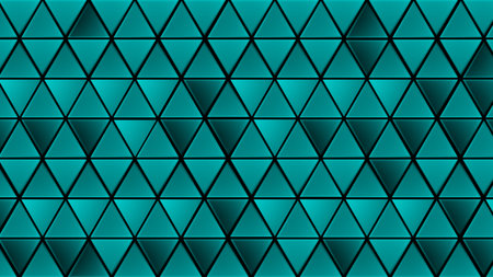 Green and blue geometric triangles abstract background. Mosaic template for your design