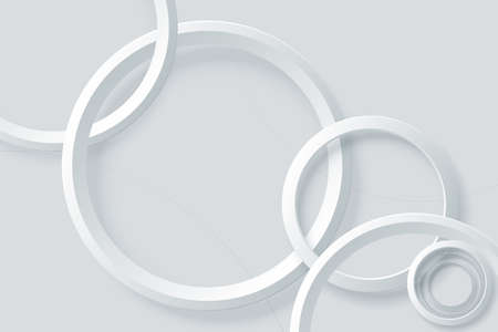 Abstract white circle geometric background. Futuristic technology digital hi tech concept. Vector illustrationのイラスト素材