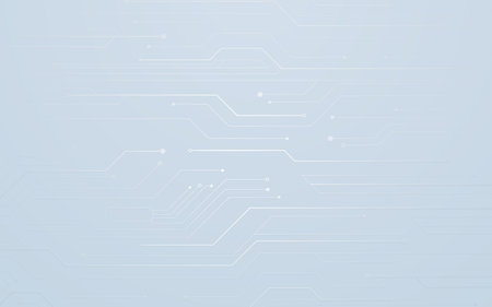 Abstract circuit board background. Futuristic technology high-tech digital concept. White...