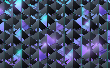 Abstract 3d pyramid structure pattern. Futuristic and technology concept background. Vector...