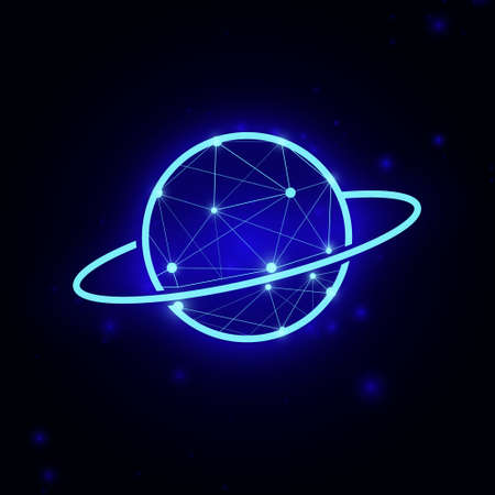 Saturn planets. Planet icon. Vector illustrationのイラスト素材