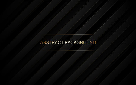 Abstract black geometric straight stripes white gold lines background. Luxury concept. Vector illustrationのイラスト素材