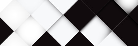 Abstract white, black, and grey square shape with banner, posters, cards, headers, website...