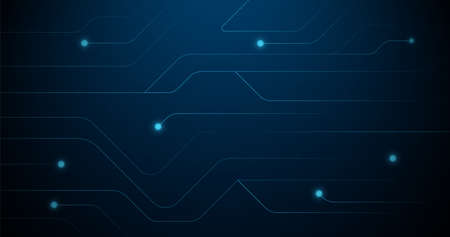 Abstract circuit board with Futuristic technology digital hi tech concept on blue background. Vector illustrationのイラスト素材