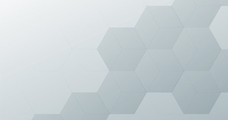 Abstract grey geometric hexagon with futuristic technology digital hi tech concept background....
