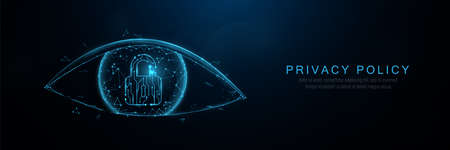 Human eye cyber security technology concept background. Eye scan for security or identificationのイラスト素材