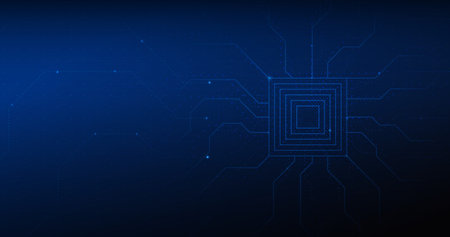 Abstract futuristic circuit board background. Technology chip processor, Motherboard