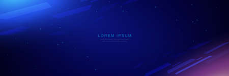 Abstract blue and purple geometric shape background. Futuristic technology digital hi tech concept. Vector illustrationのイラスト素材