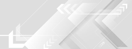Abstract white and grey geometric shape background. Futuristic technology digital hi tech concept. Vector illustrationのイラスト素材