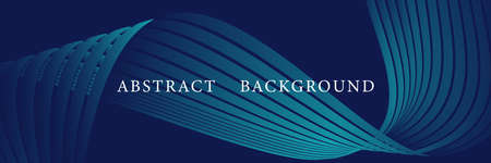 Abstract blue lines wavy background. Website, wallpaper, banner and brochure background. Vector illustrationのイラスト素材