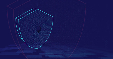 Security shield icon. Data protection cyber security privacy technology. Vector illustration