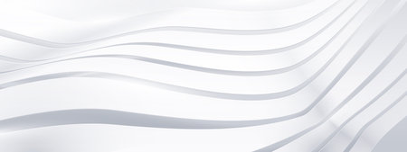 Abstract white futuristic curves design. White Circular background. Vector illustrationのイラスト素材