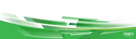 Abstract green geometric with halftone shape repeating background. Sports banner. Vector illustrationのイラスト素材