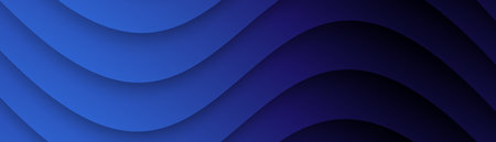 Abstract blue wavy curved lines background.Website, banner and brochure background. Vector illustrationのイラスト素材