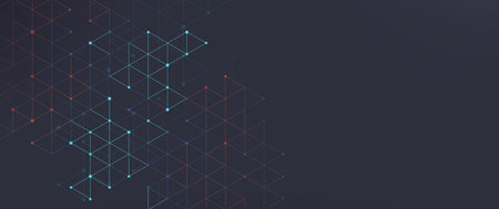 Abstract triangles pattern lines on dark backgrounds. Website, banner and brochure. Vector...
