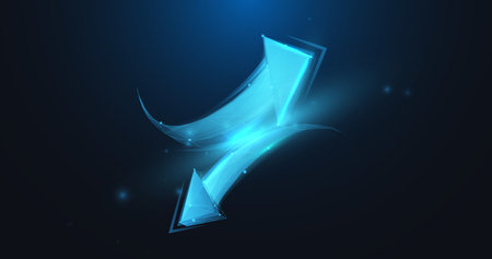 Currency exchange. Money transfer. Up and Down arrow. Upload or download. Vector illustrationのイラスト素材