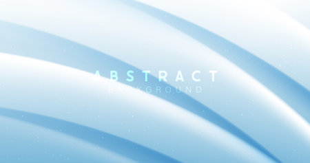 Abstract 3d soft blue curve shaped background. Minimal landing page. Banners, flyers, and presentations. Vector illustrationのイラスト素材