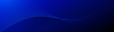 Abstract blue dynamic wavy lines curve background. Futuristic hi-technology. Landing page. Banners, flyers, and presentations. Vector illustrationのイラスト素材