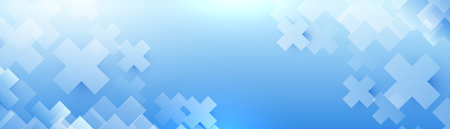 Abstract geometric medical cross shape medicine and science concept background. Vector illustrationのイラスト素材