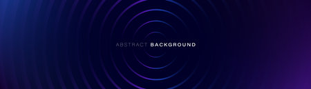 Abstract blue and purple lines digital dynamic water drop wave on dark background. Futuristic hi-technology concept. Sound wave. Vector illustrationのイラスト素材