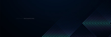 Blue abstract background with glowing triangle geometric lines. Modern shiny blue arrow lines pattern. Vector illustrationのイラスト素材