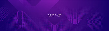 Abstract background with glowing curve triangle geometric lines. Modern trendy shiny purple lines pattern. Vector illustrationのイラスト素材