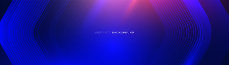 Blue abstract triangle geometric lines futuristic digital high-technology background. Trendy minimal...