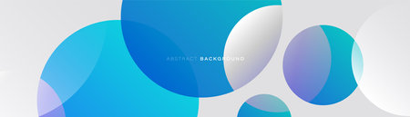 Abstract background with a blue and white geometric circle pattern. Minimal modern banner. Futuristic, digital technology with healthcare conceptのイラスト素材