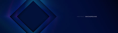 Abstract design with blue glowing square geometric lines background. Modern minimal trendy shiny purple lines pattern. Vector illustrationのイラスト素材